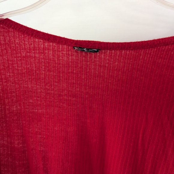 Red Wrap Top - Picture 3 of 3